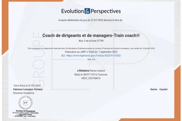 Certification de coach de dirigeants